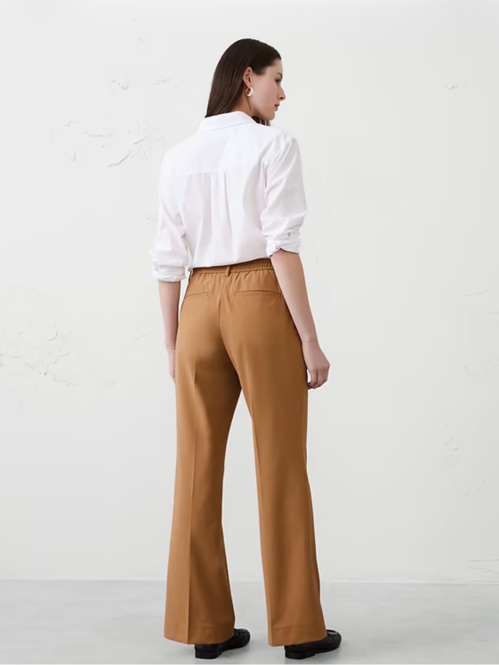 NWT Banana Republic Women’s Tailored Wide-Leg Pants in Camel, size S - Picture 5 of 6